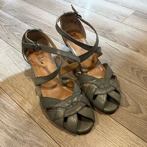 Biala Leather Sandals Teal Women’s 9